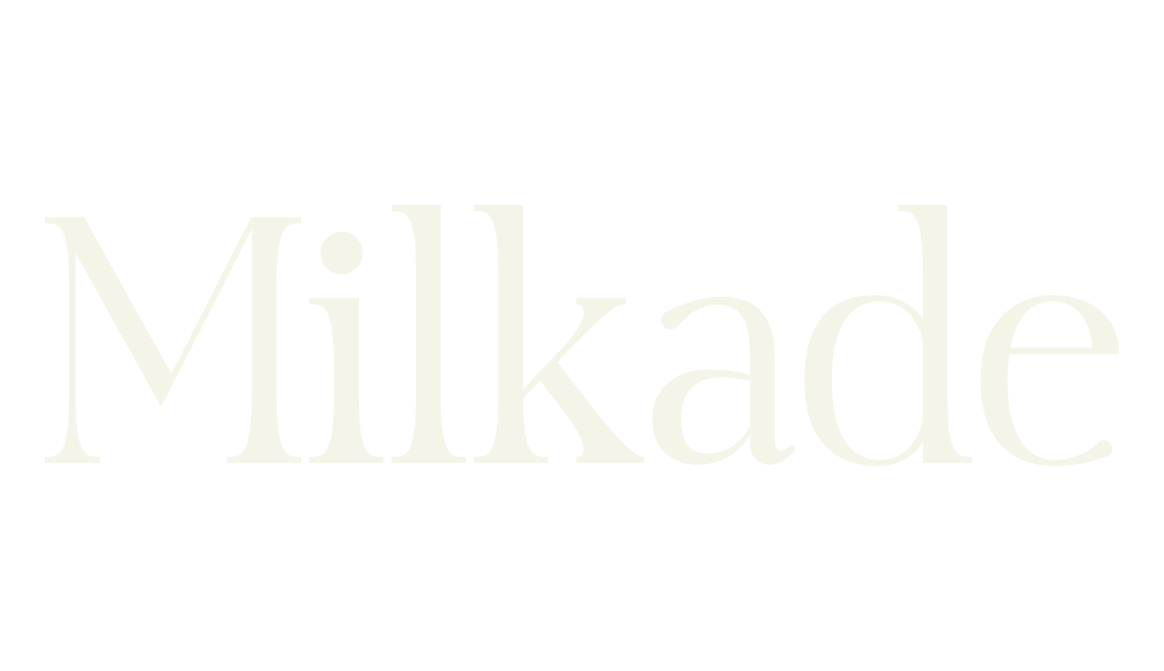 Milkade, serif font preview