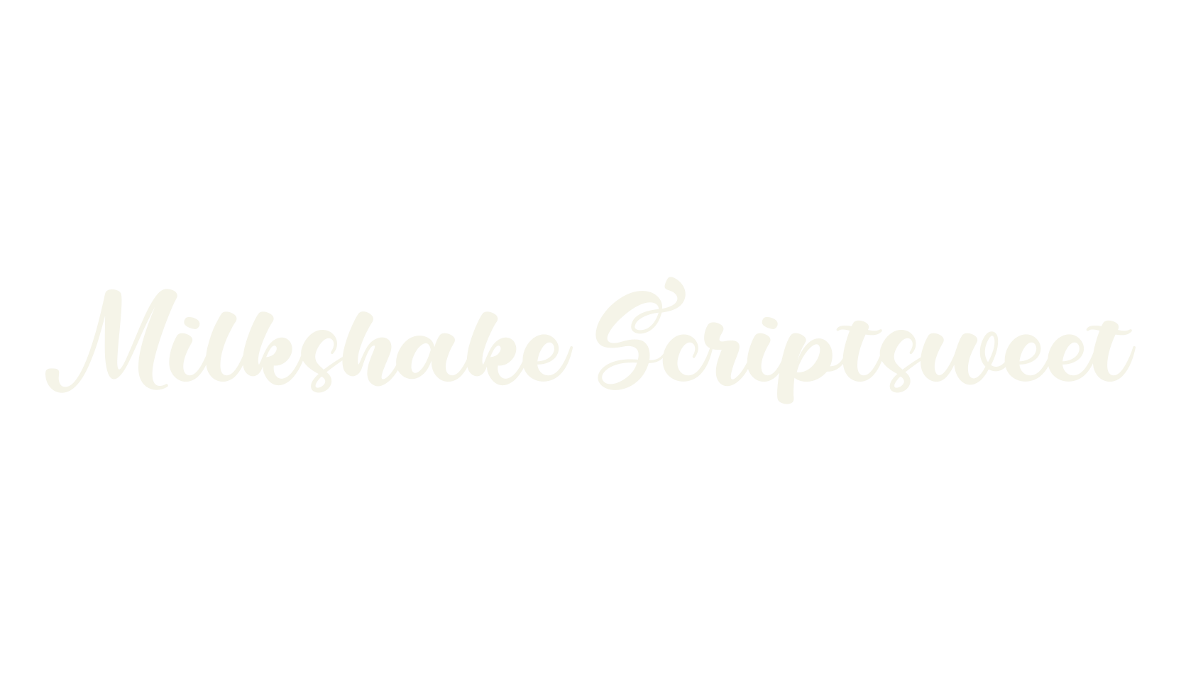 Milkshake Scriptsweet, calligraphy font preview