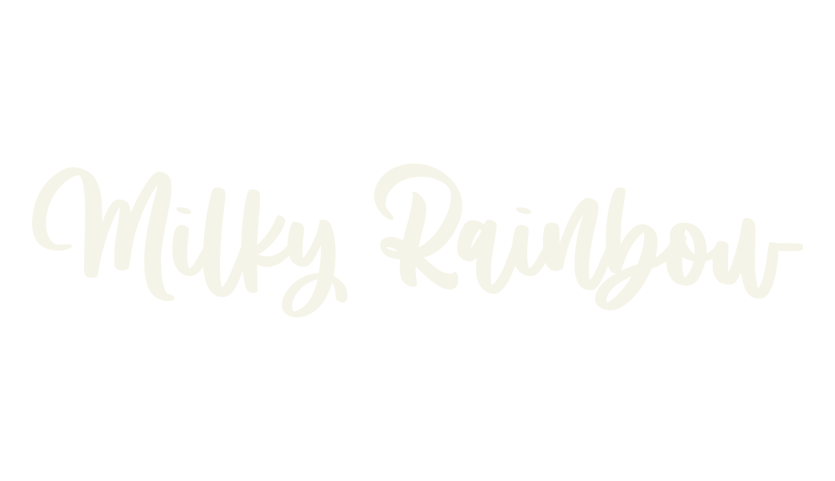 Milky Rainbow, calligraphy font preview
