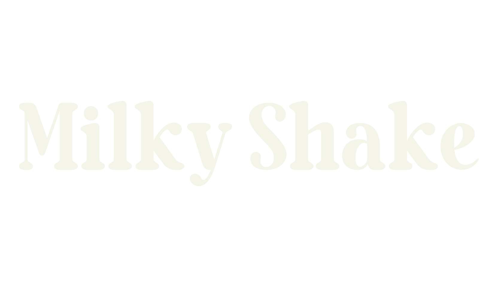 Milky Shake, serif font preview