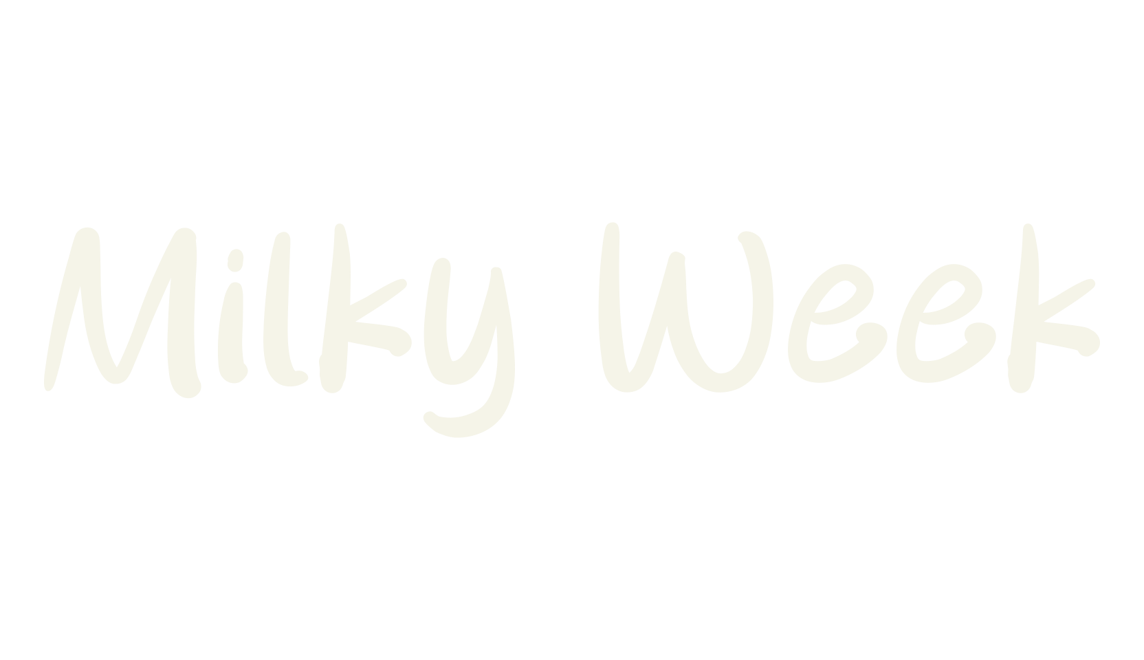 Milky Week, handwritten font preview