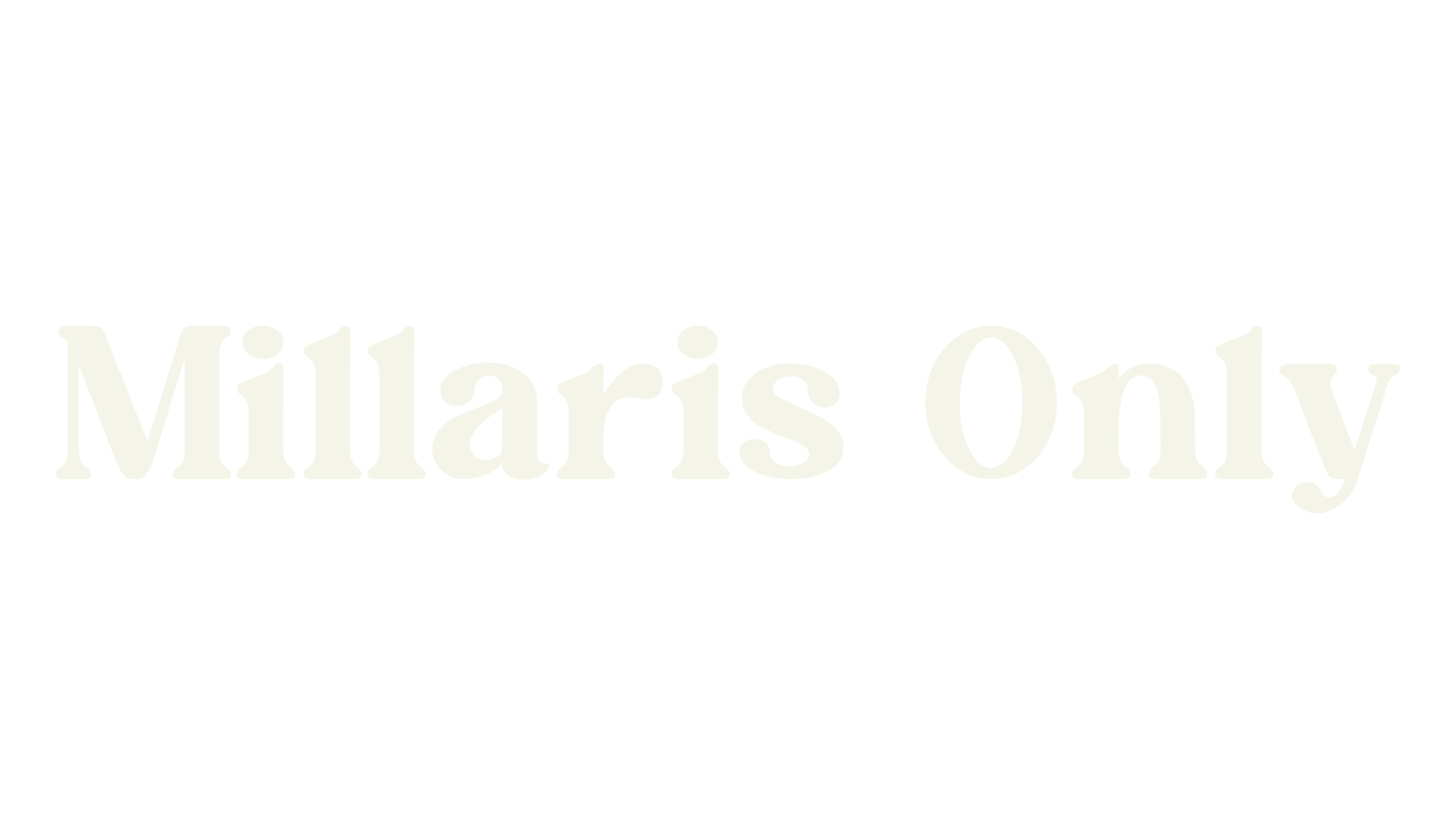 Millaris Only, retro font preview