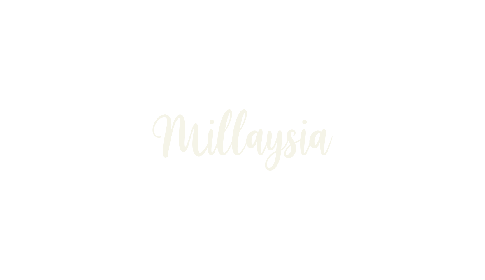 Millaysia, cursive font preview