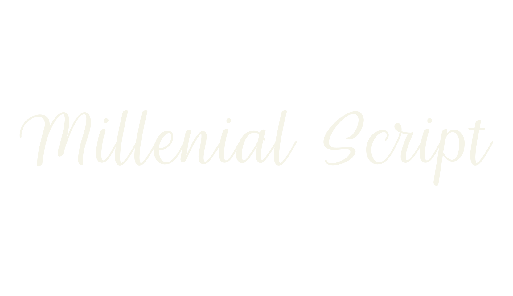 Millenial Script, script font preview