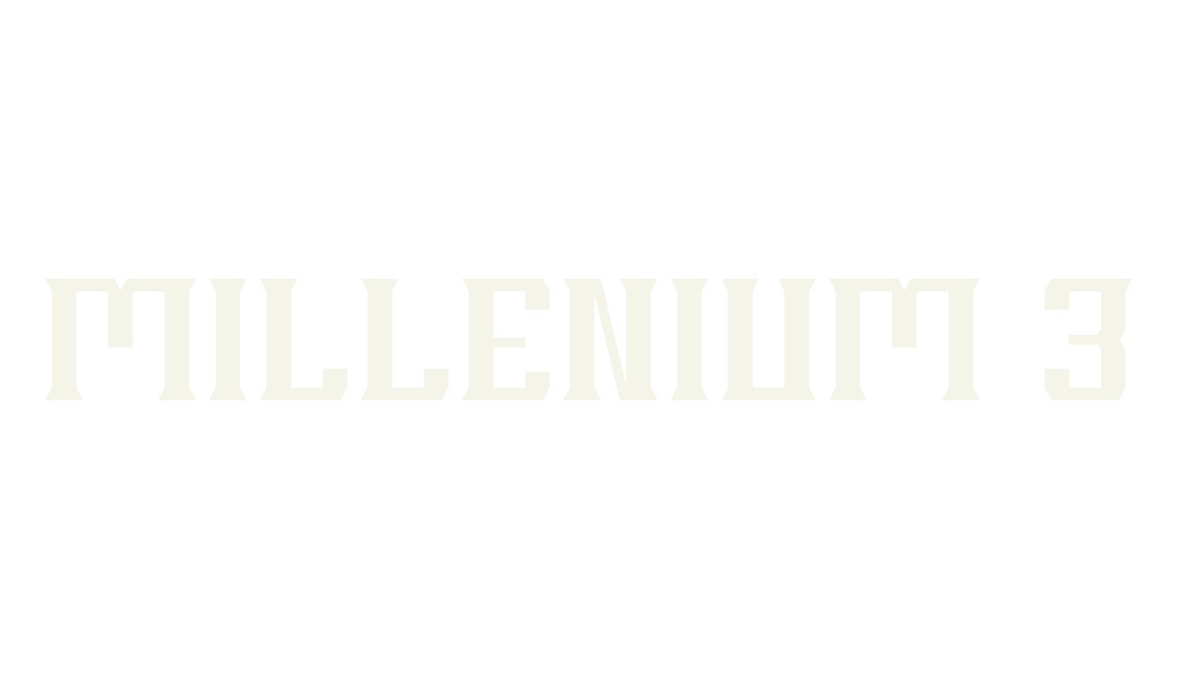 MILLENIUM 3, display market font preview