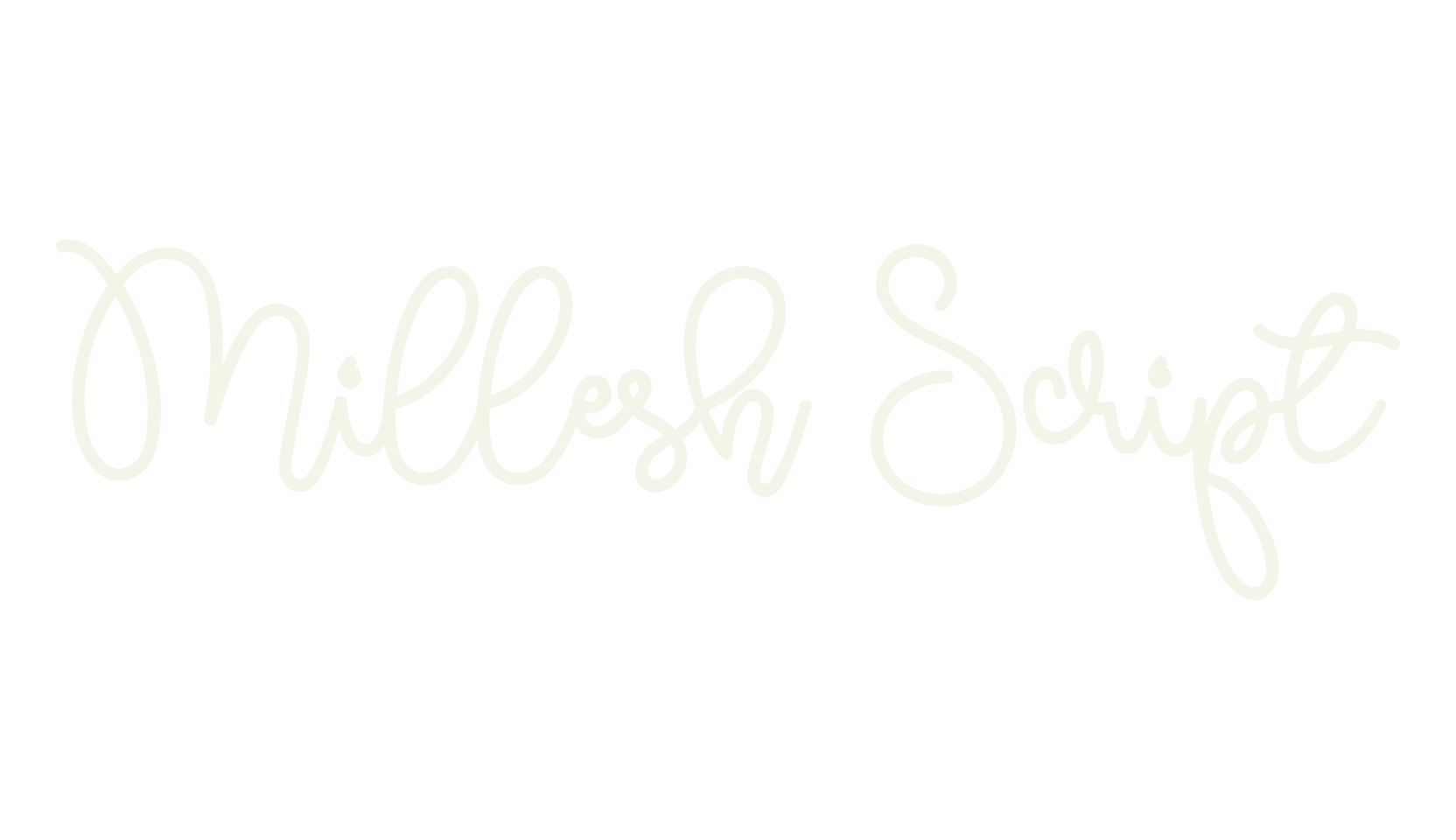 Millesh Script, single line font preview