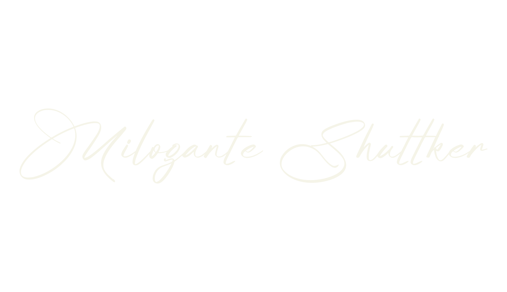 Milogante Shuttker, script font preview