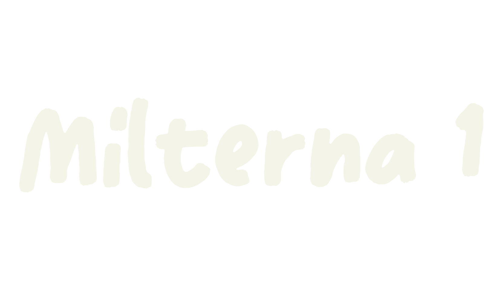 Milterna 1, handwritten font preview
