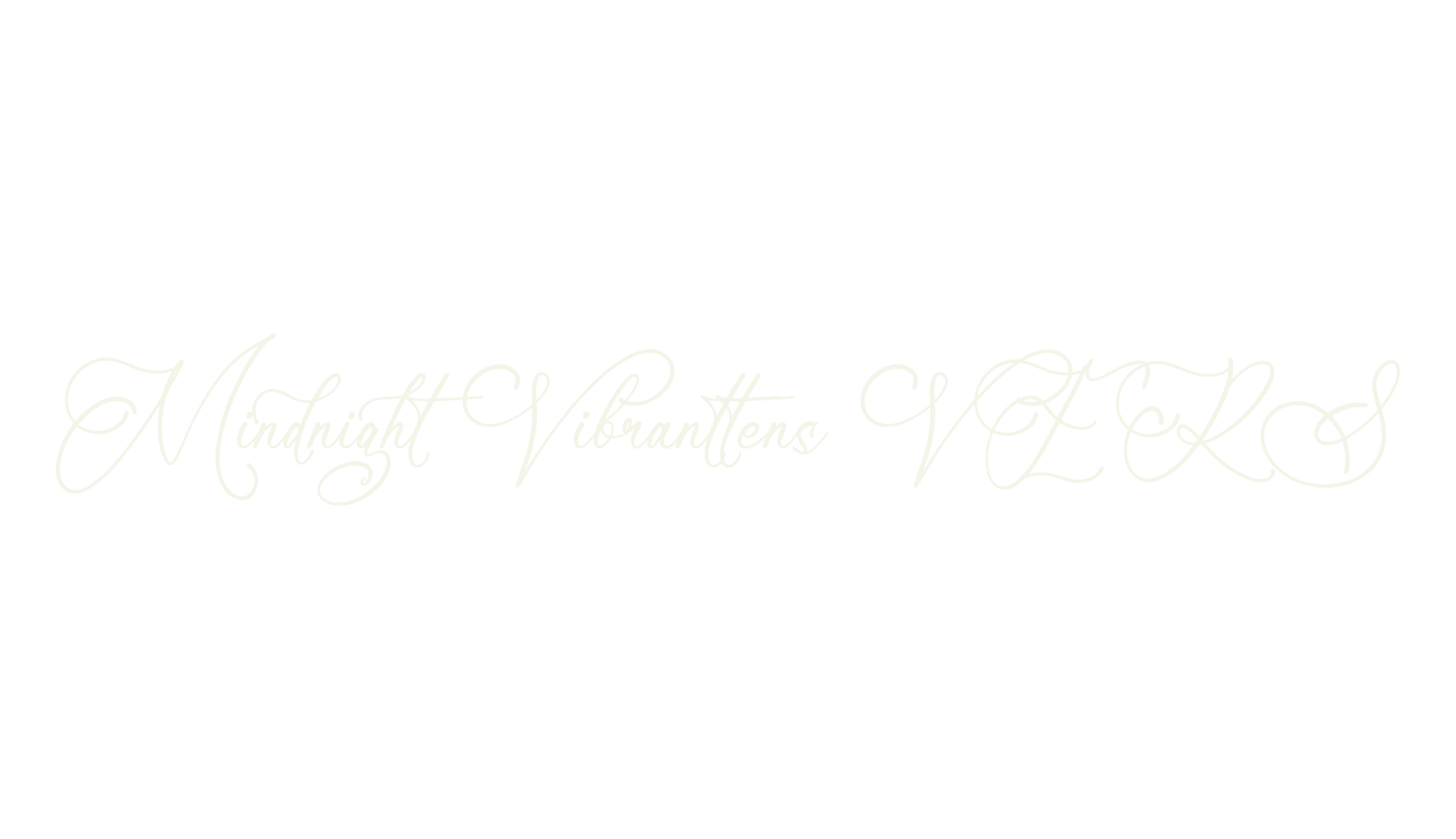 Mindnight Vibranttens VERS, script font preview