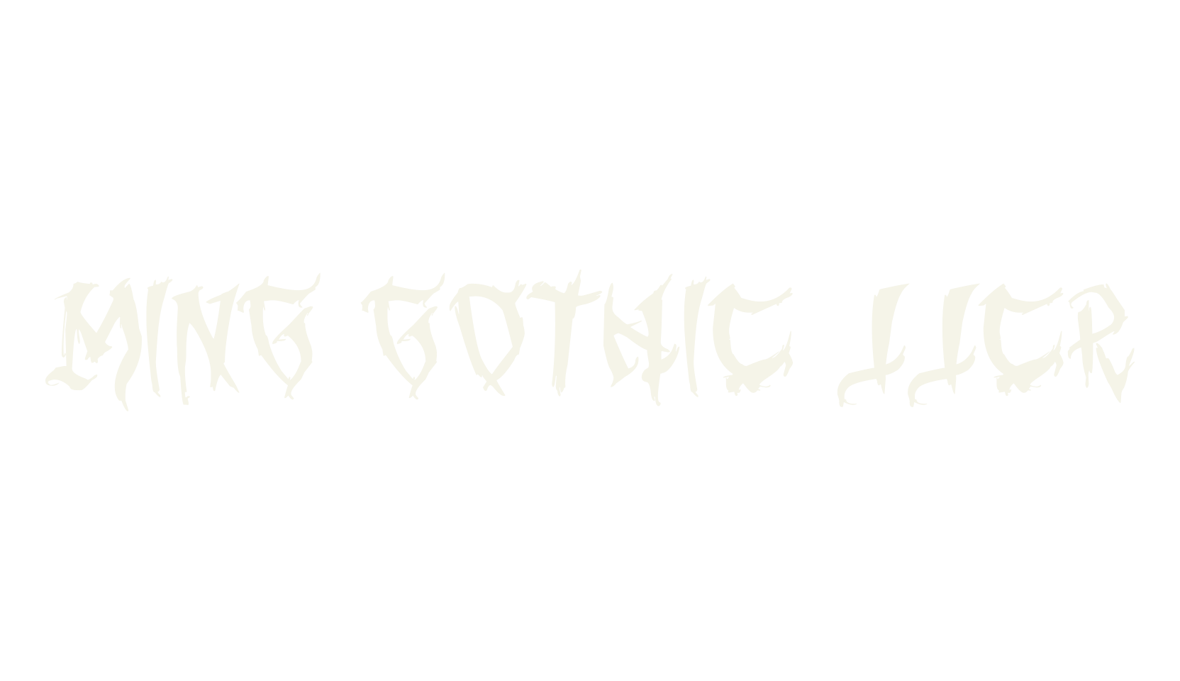 Ming Gothic JJCR, gothic font preview