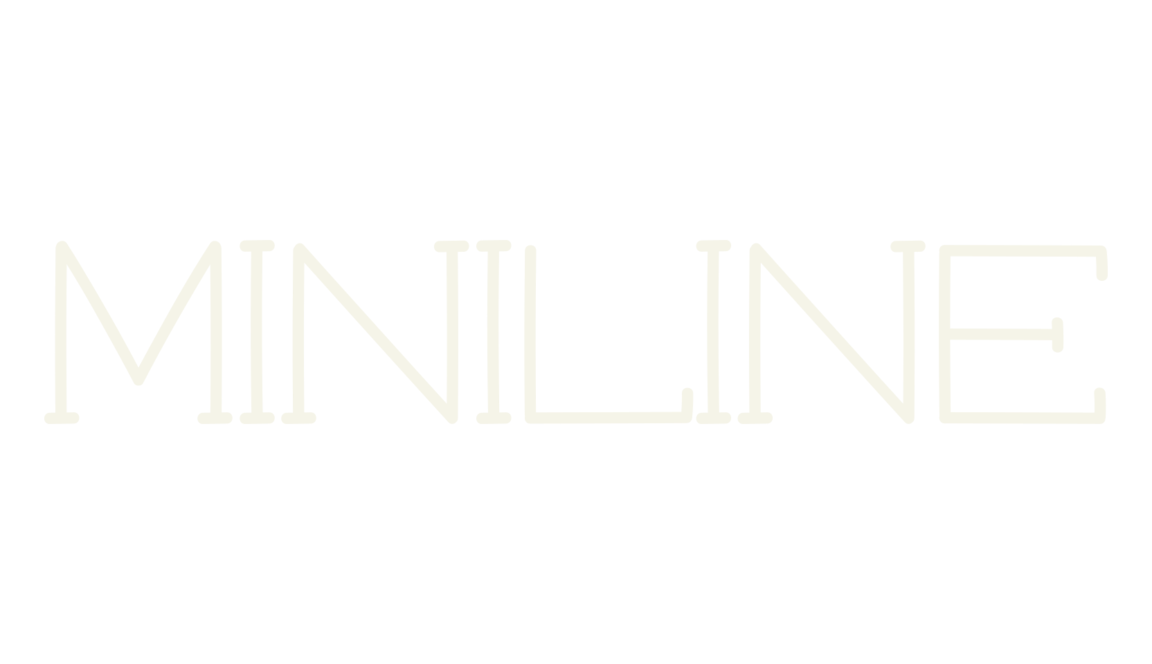 Miniline, handwriting font preview
