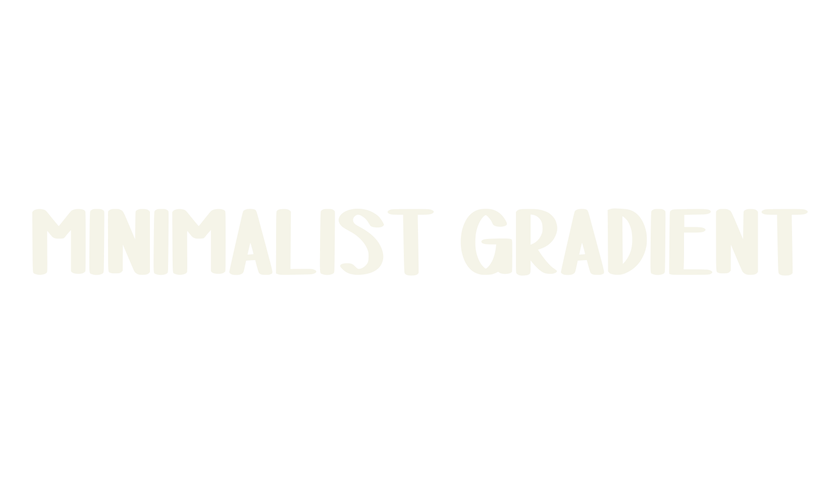 Minimalist Gradient, cute font preview