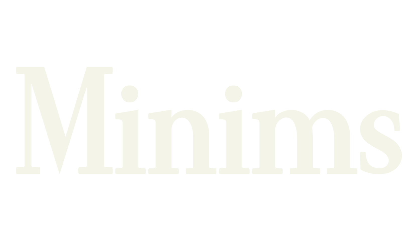 Minims, modern font preview