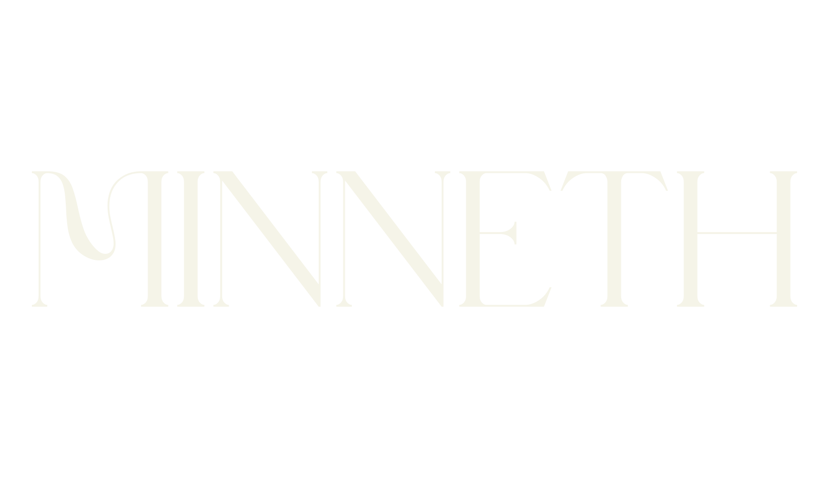 Minneth, serif font preview
