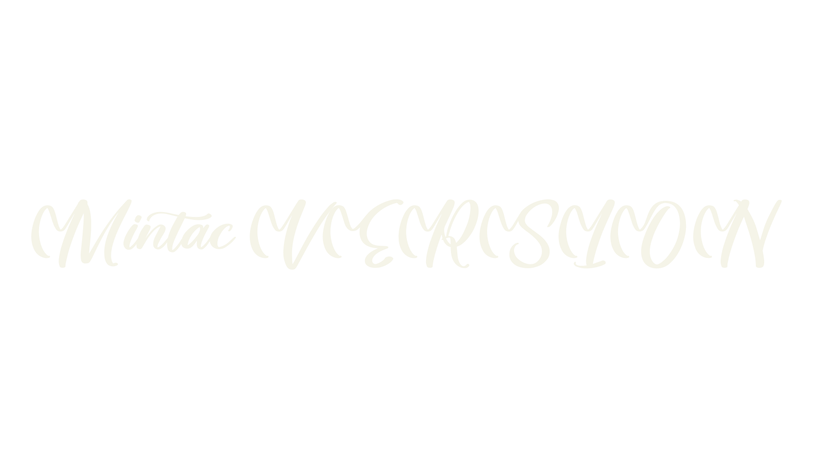 Mintac VERSION, script font preview