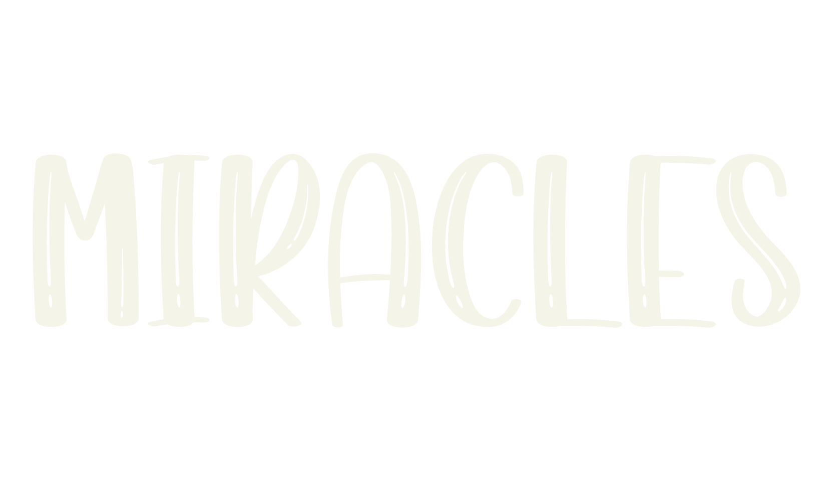 Miracles, various font preview