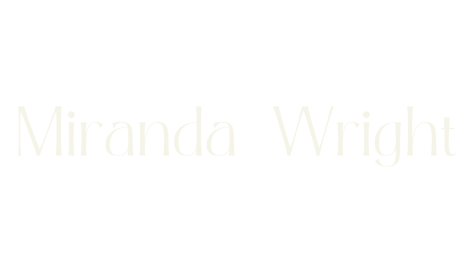 Miranda Wright, serif font preview