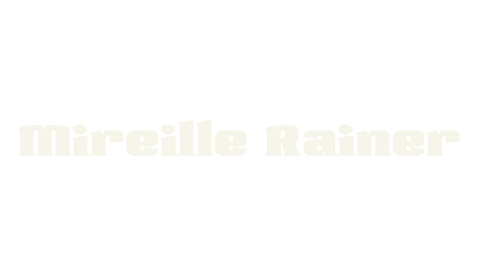 Mireille Rainer, architect font preview