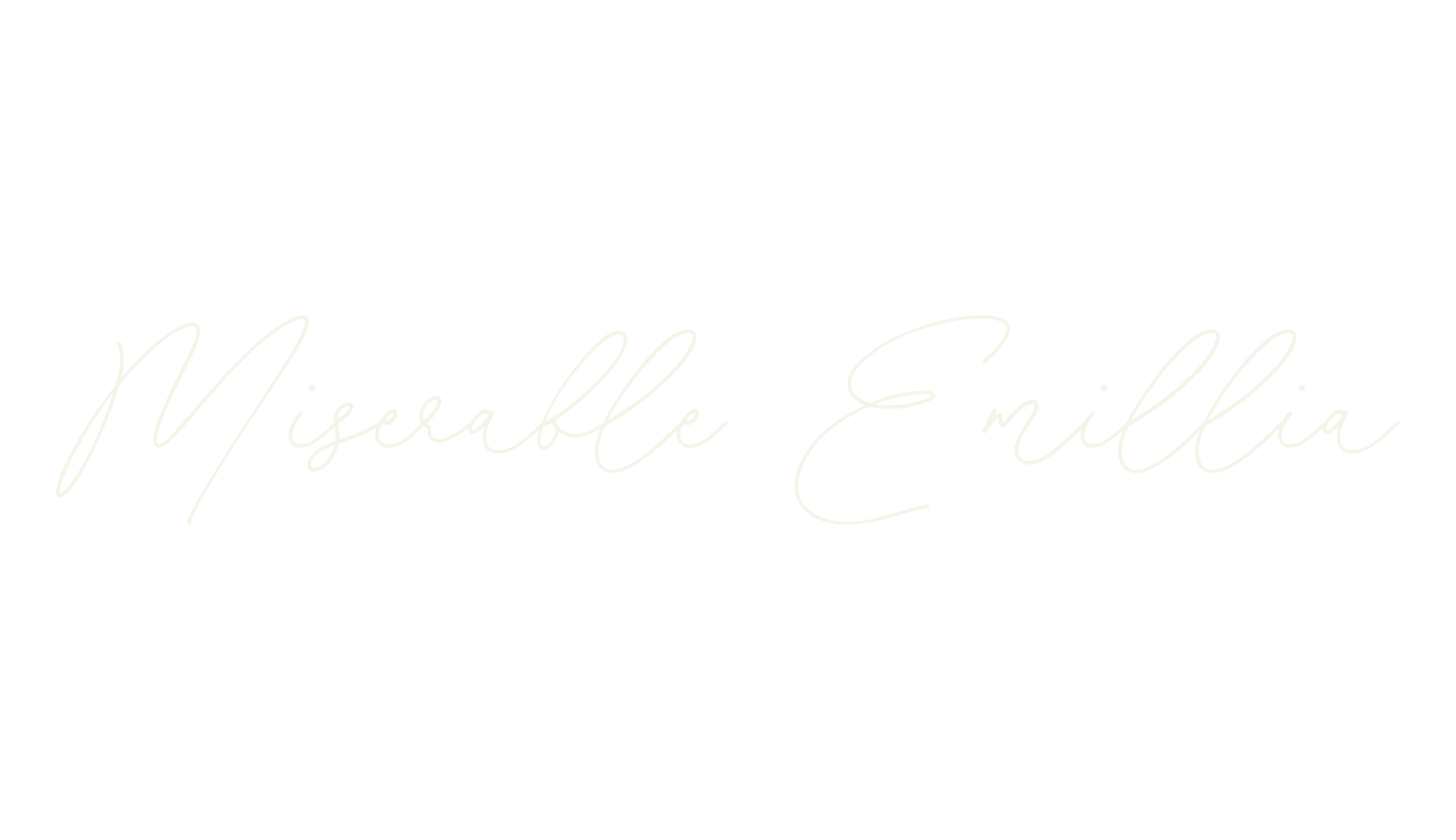 Miserable Emillia, fancy font preview