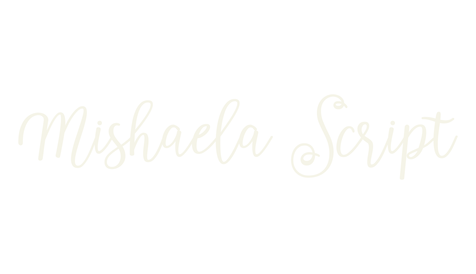 Mishaela Script, pretty font preview