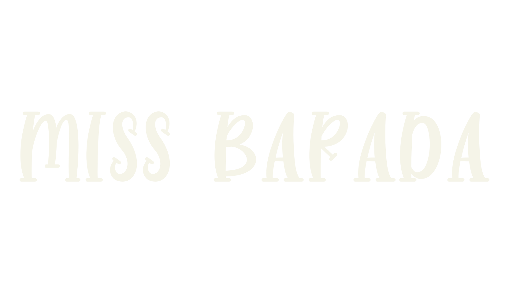 Miss Barada, hand lettering font preview