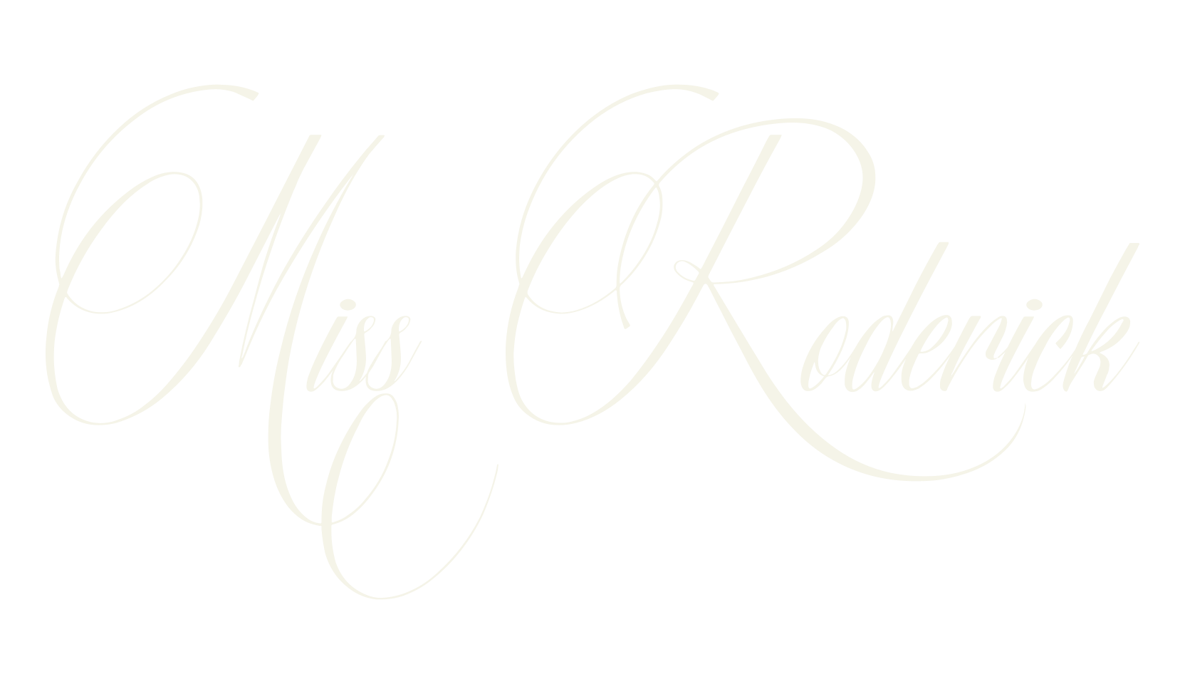 Miss Roderick, calligraphy font preview