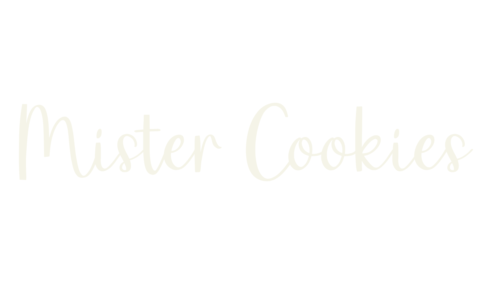 Mister Cookies, cursive font preview