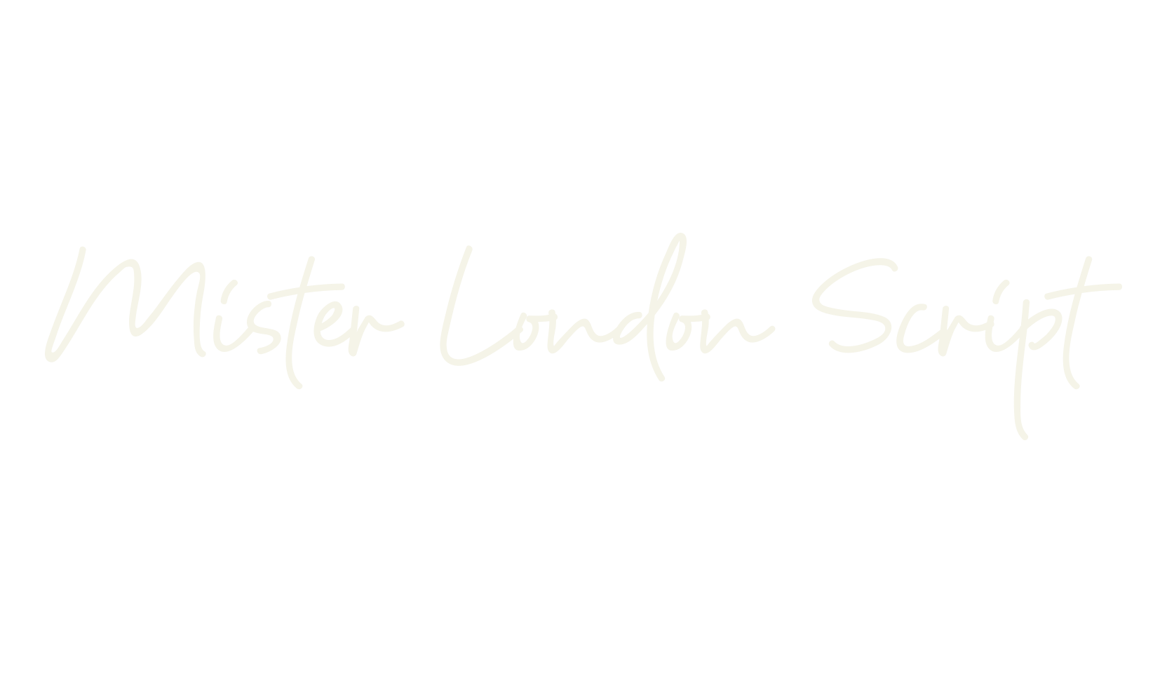 Mister London Script, cursive font preview