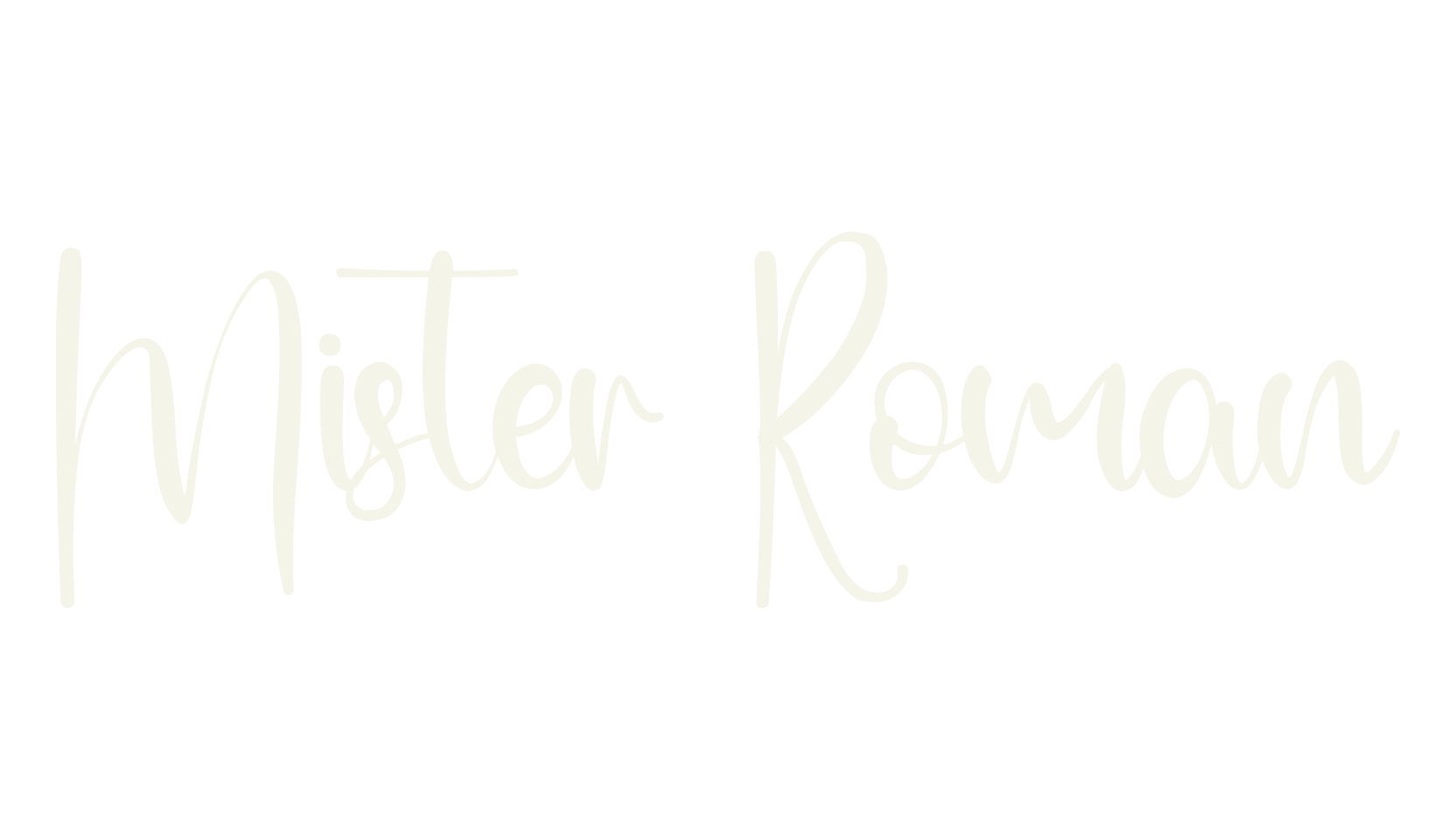 Mister Roman, fashion script font preview