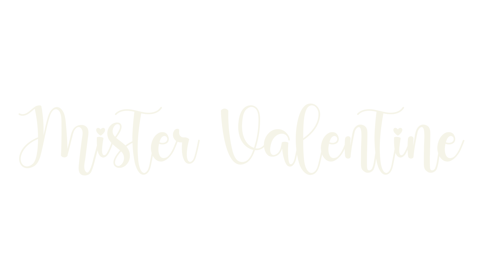 Mister Valentine, heart font preview