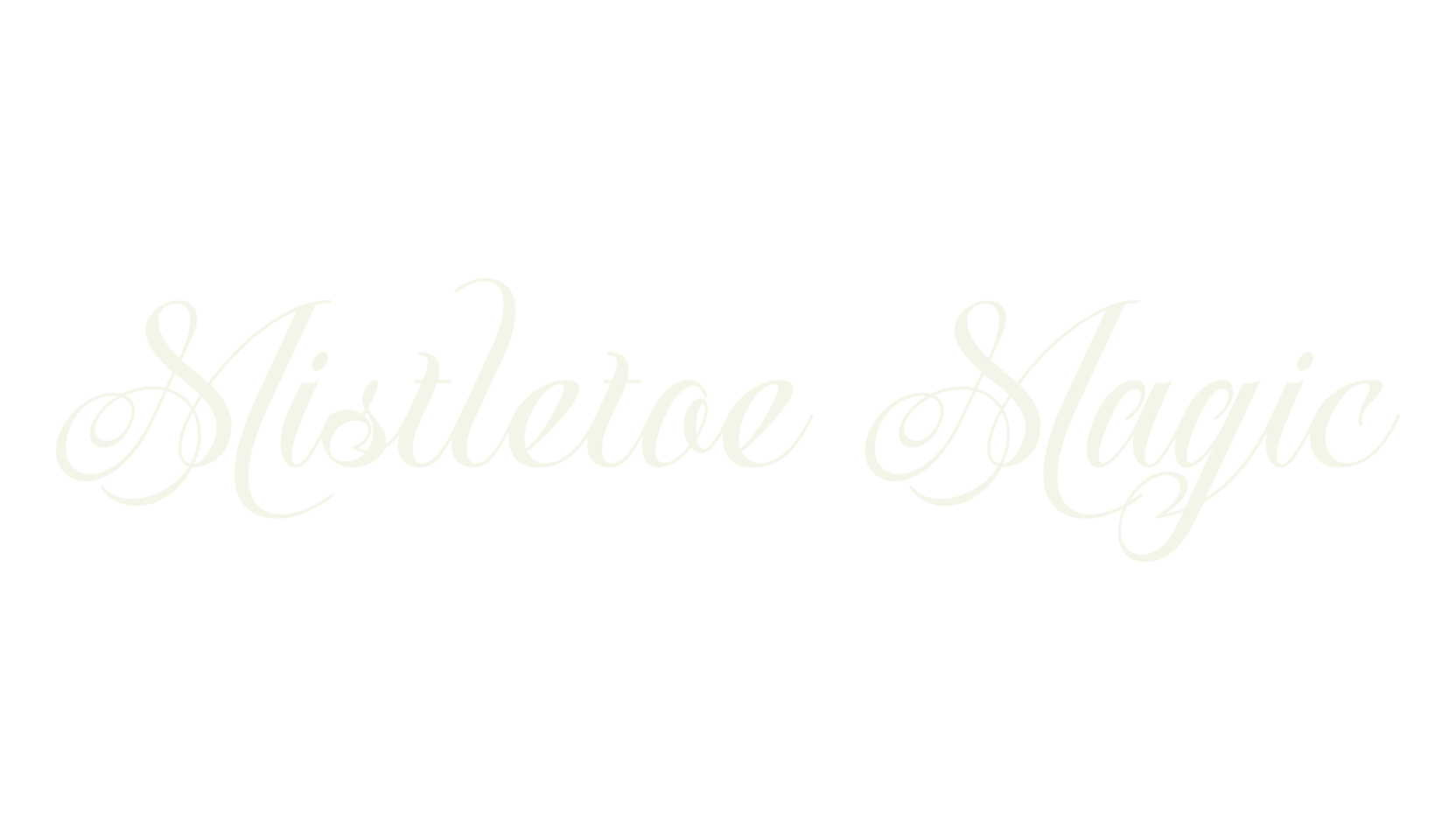 Mistletoe Magic, calligraphy font preview