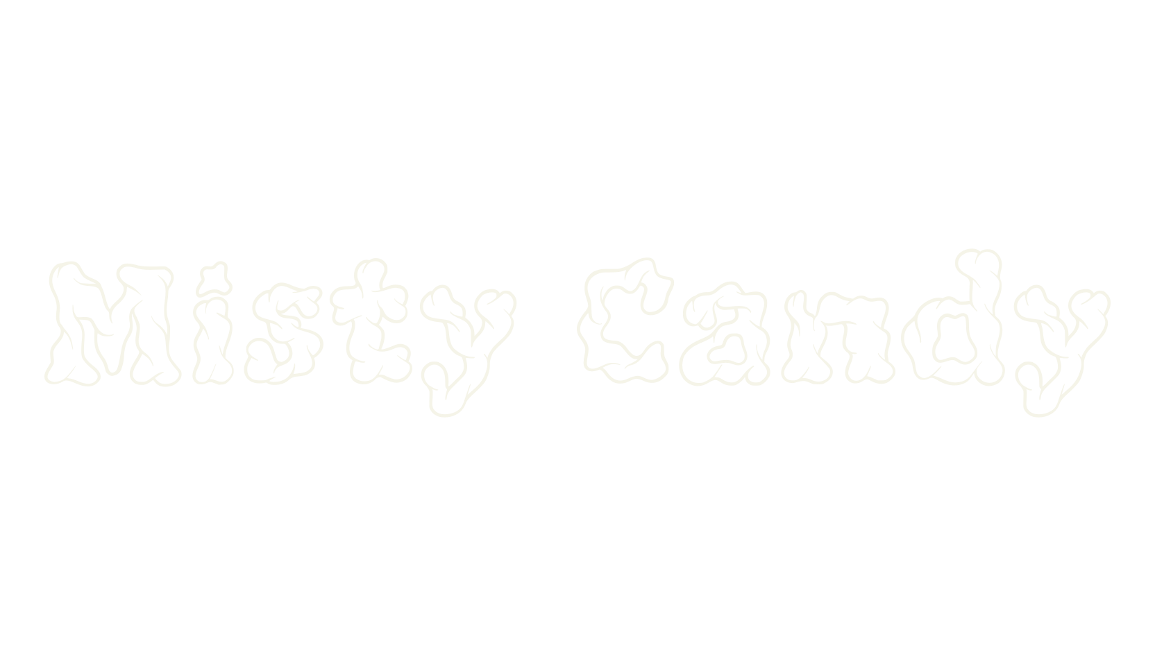 Misty Candy, typewriter font preview