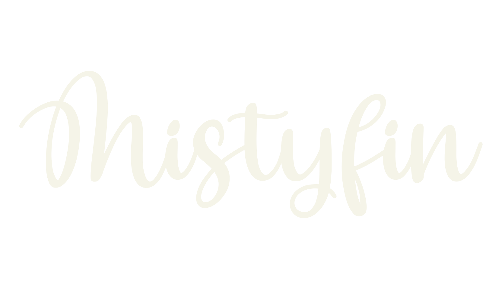 Mistyfin, cursive font preview