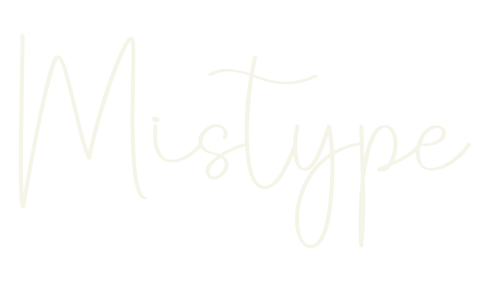 Mistype, calligraphy font preview