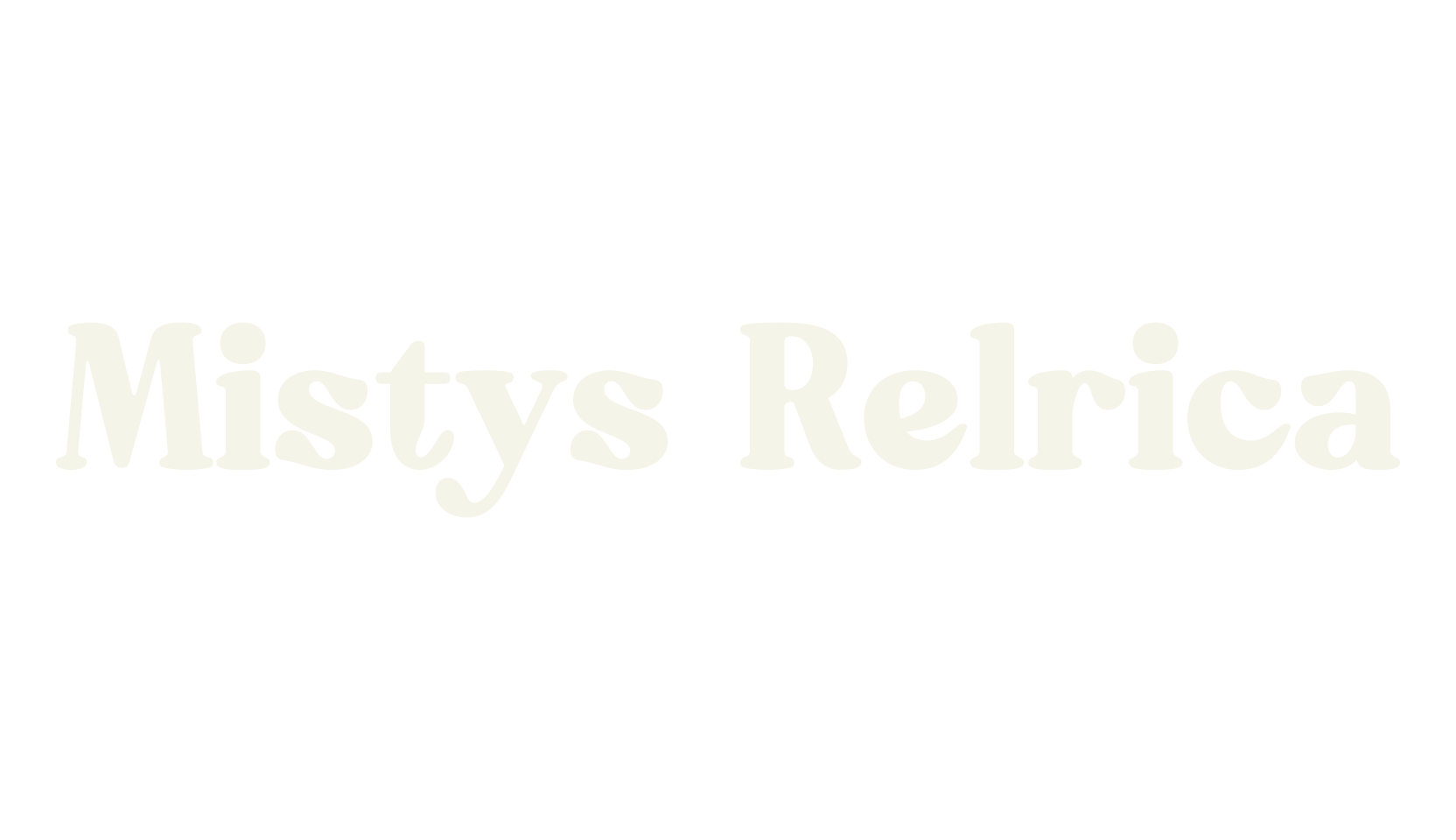 Mistys Relrica, serif font preview
