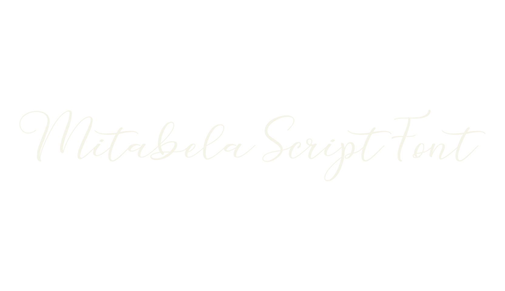 Mitabela Script Font, script font preview