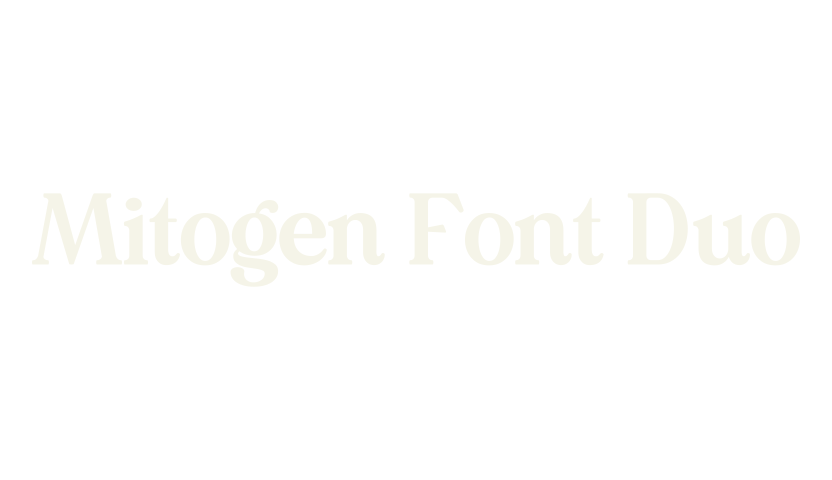 Mitogen Font Duo, serif font preview