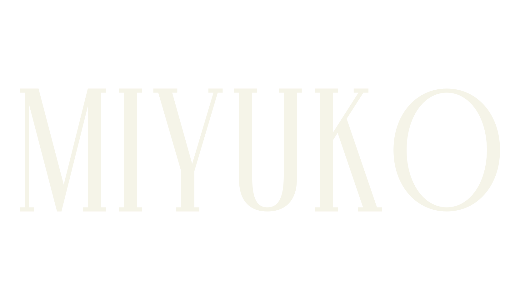 Miyuko, typography font preview