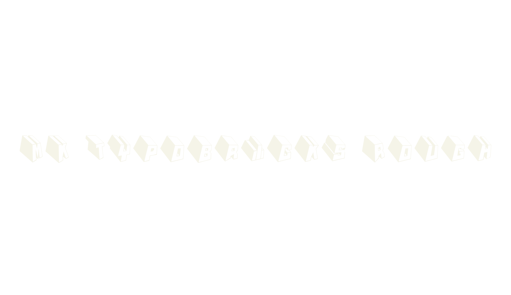 MK Typobricks Rough, display market font preview