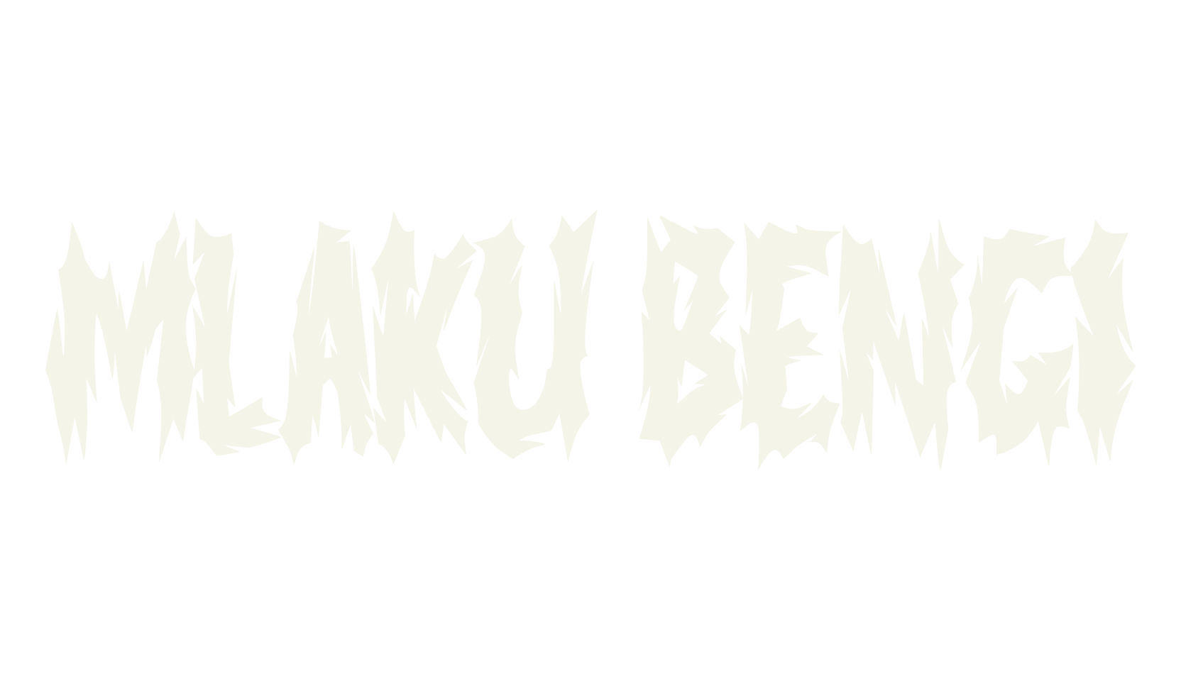 MLAKU BENGI, metal font preview