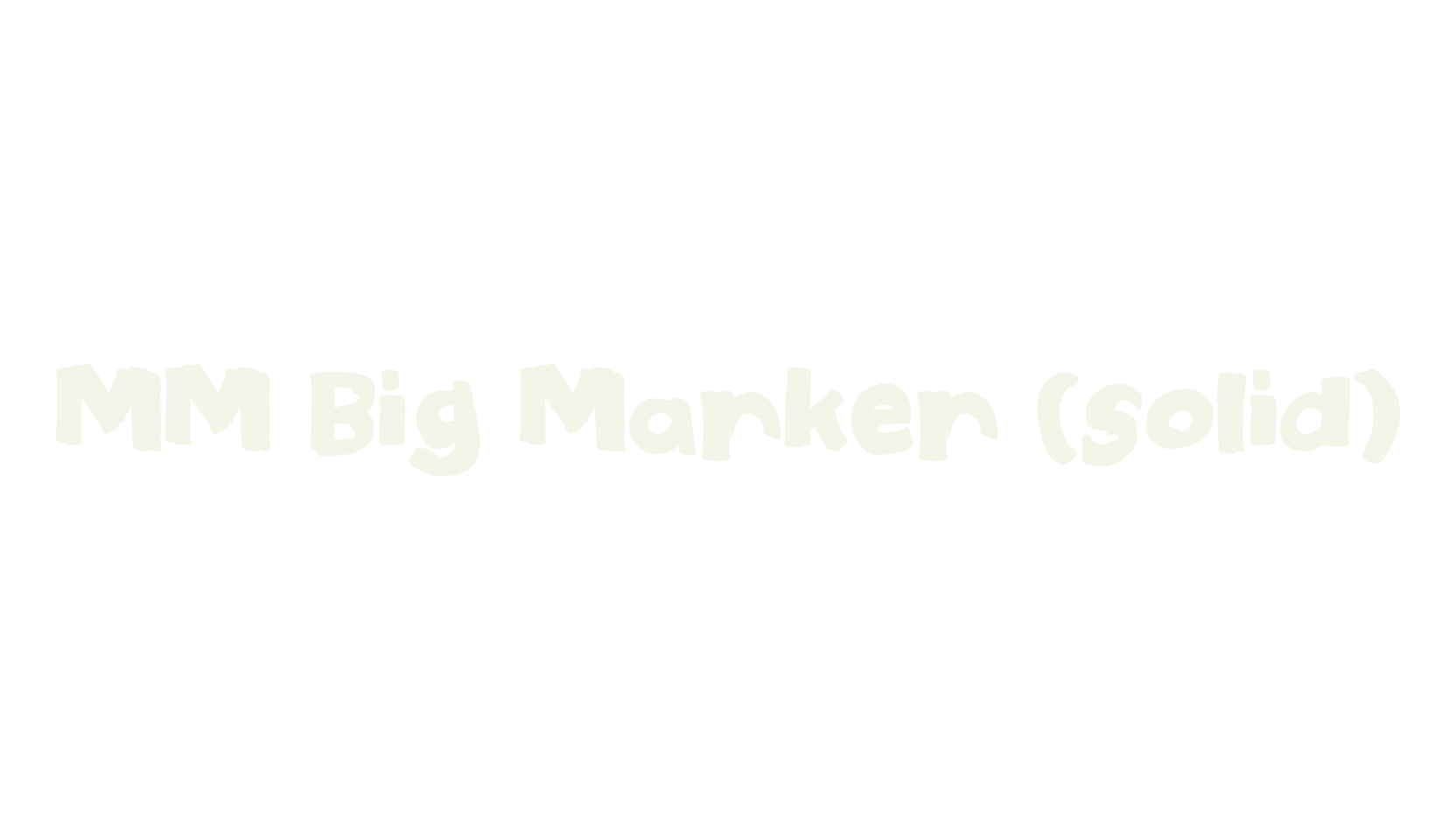 MM Big Marker (solid), big font preview