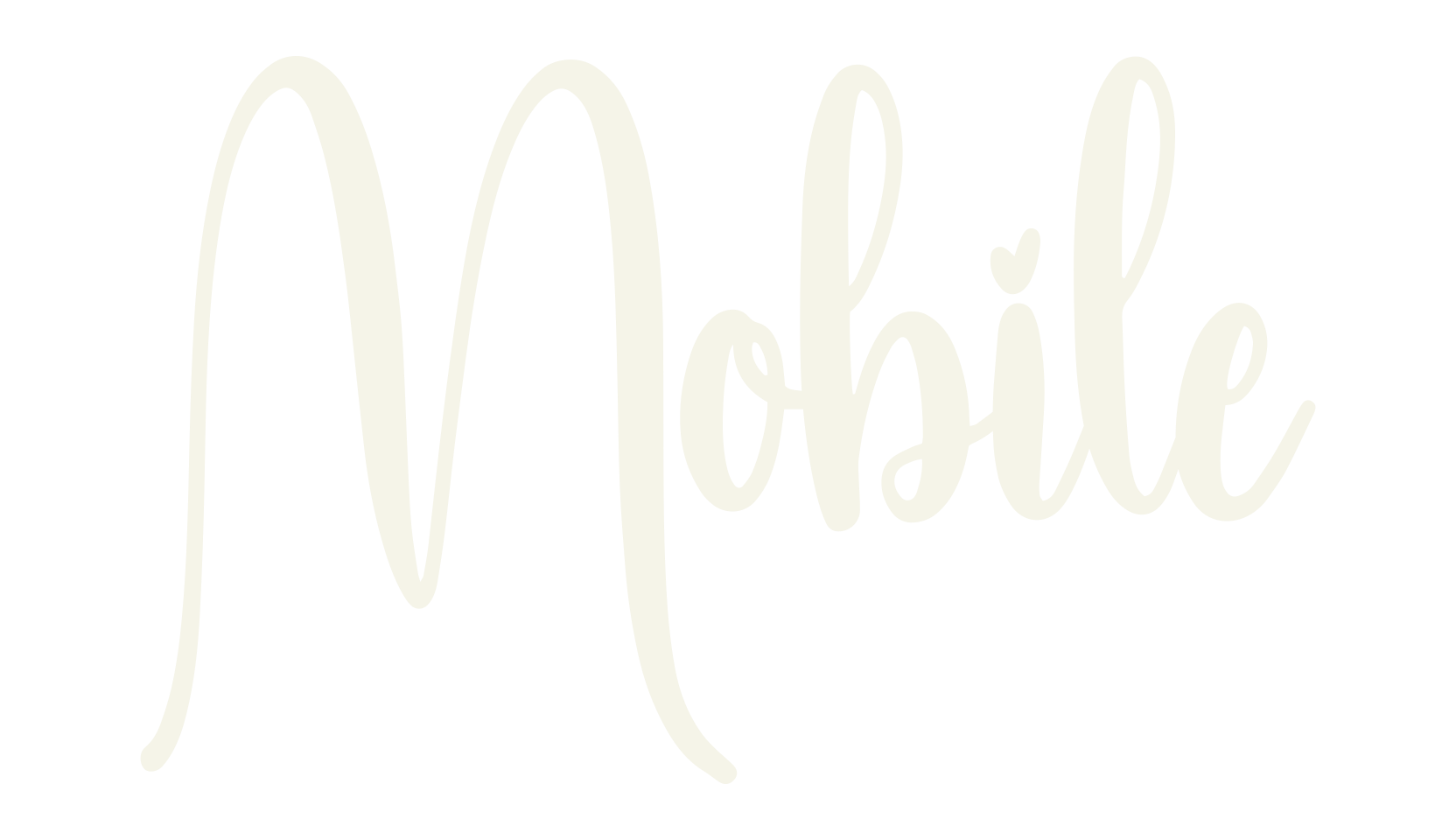 Mobile, calligraphy font preview