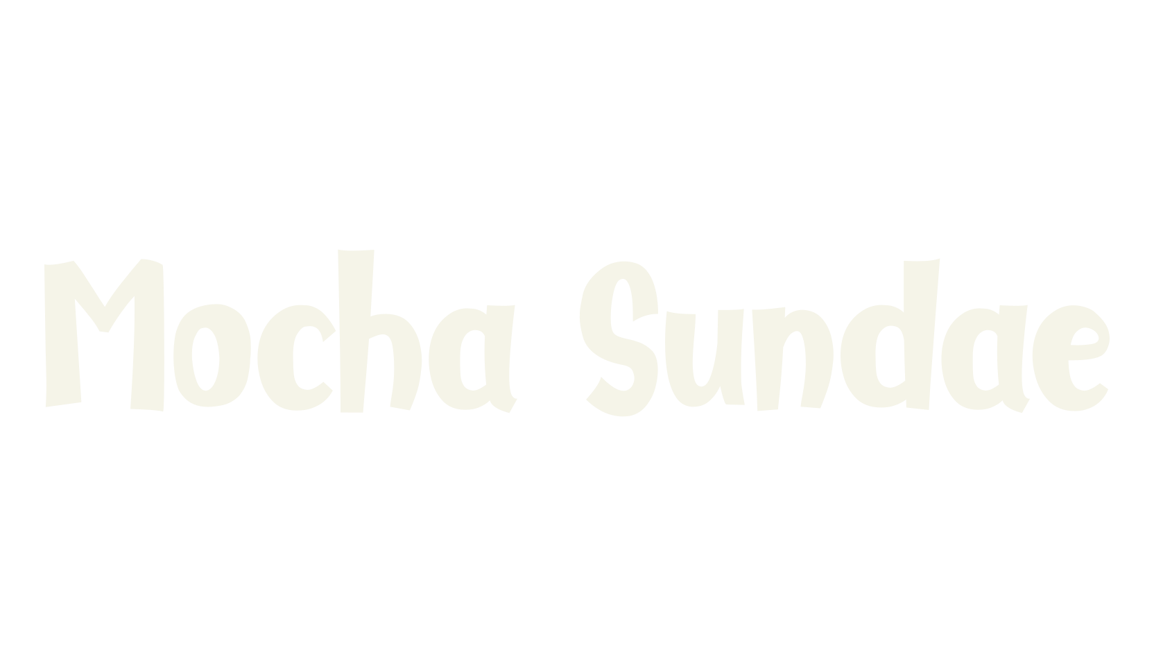 Mocha Sundae, bold font preview