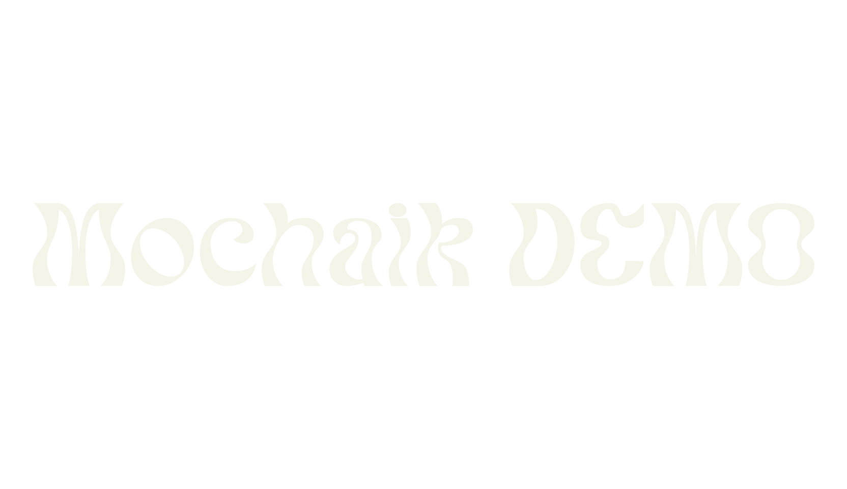 Mochaik DEMO, psychedelic font preview