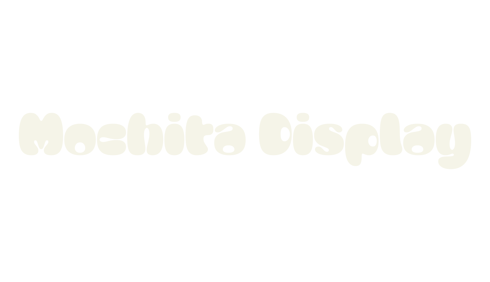Mochita Display, bold font preview