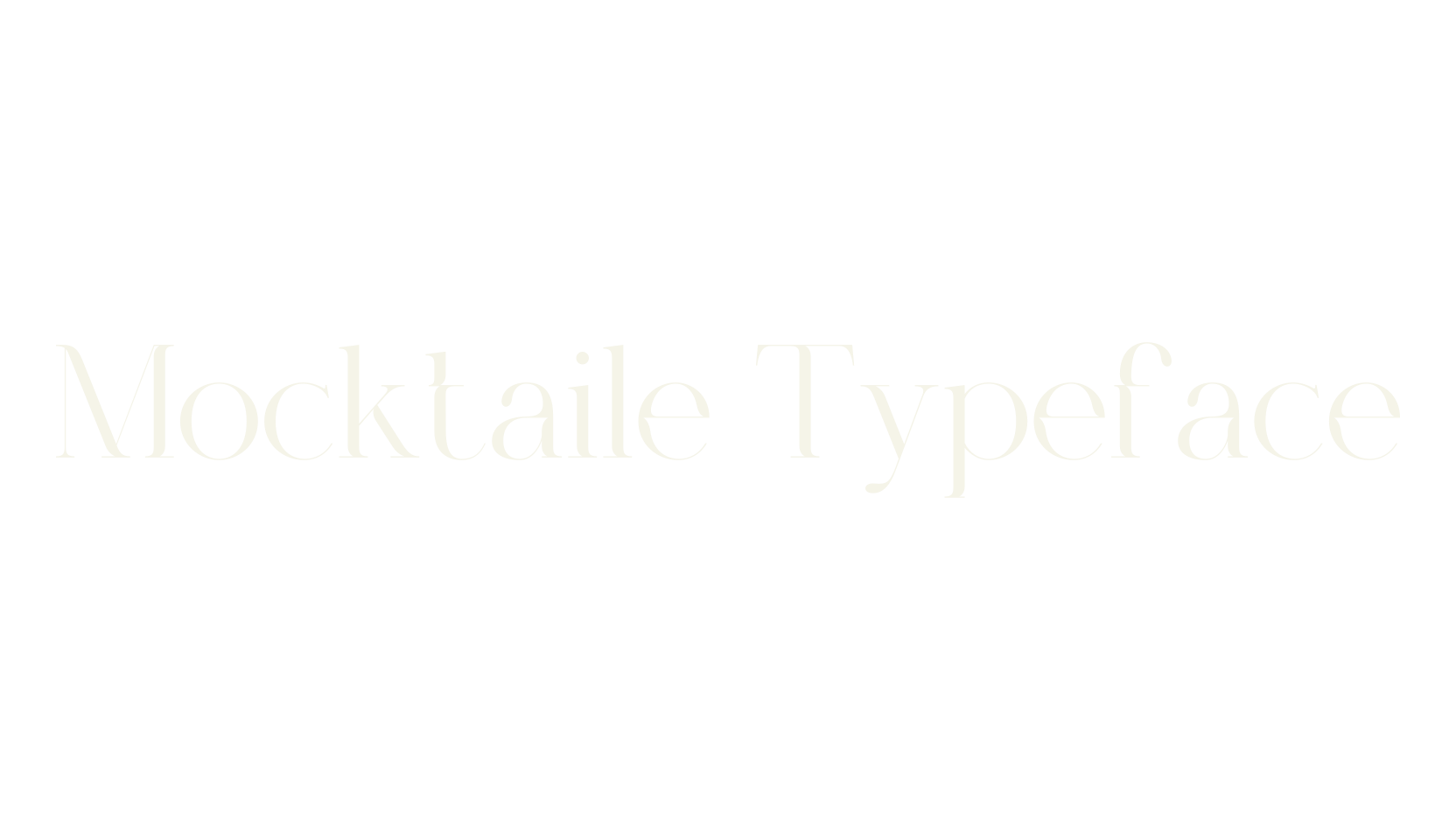 Mocktaile Typeface, calligraphy font preview