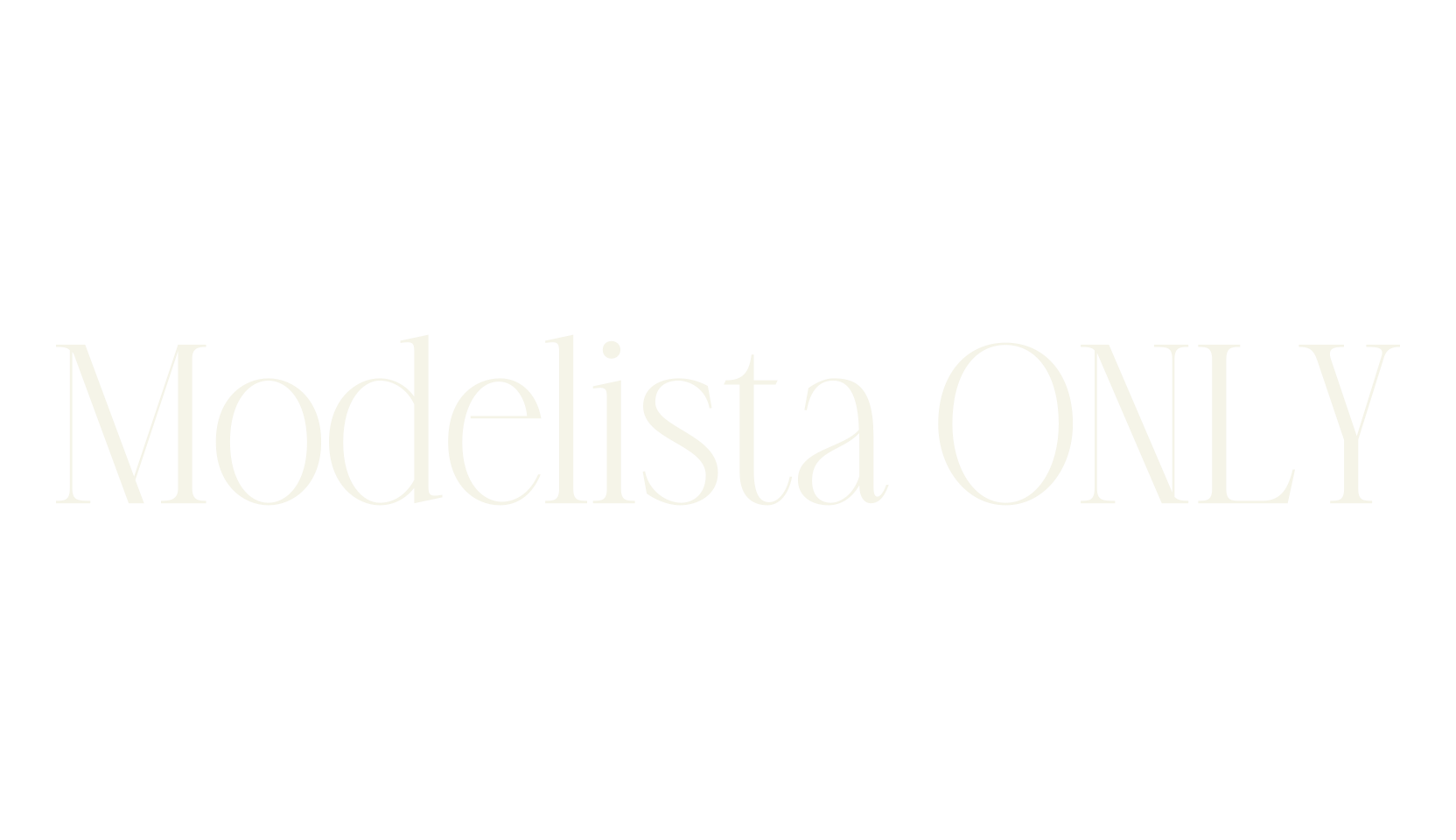 Modelista ONLY, modern font preview
