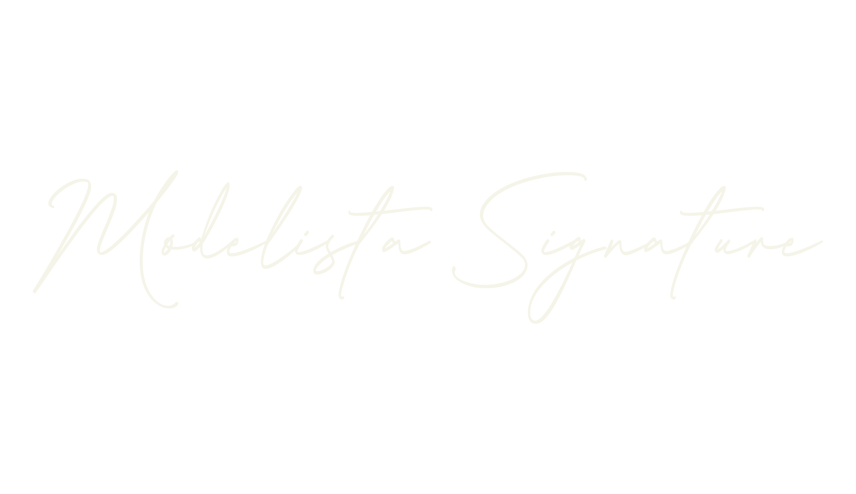 Modelista Signature, fashion script font preview