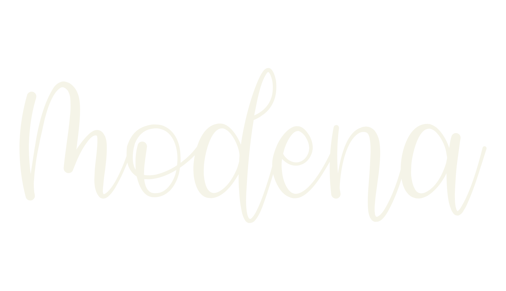 Modena, cursive font preview