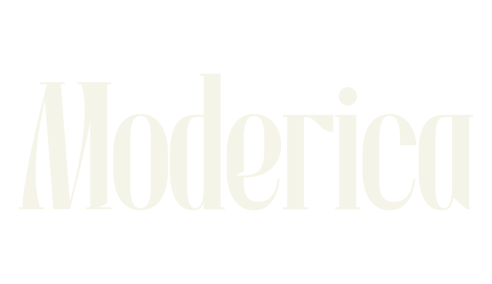 Moderica, modern font preview